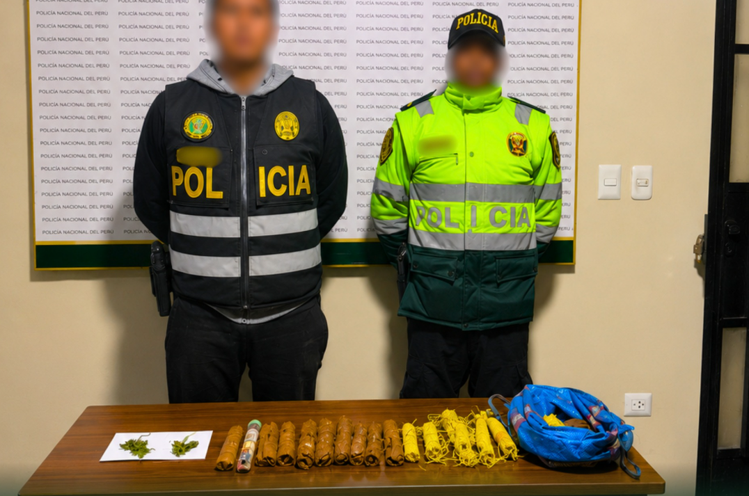 POLICÍA INCAUTA PRESUNTO MATERIAL EXPLOSIVO Y DECOMISA PLANTAS DE CANNABIS EN SAÑAYCA